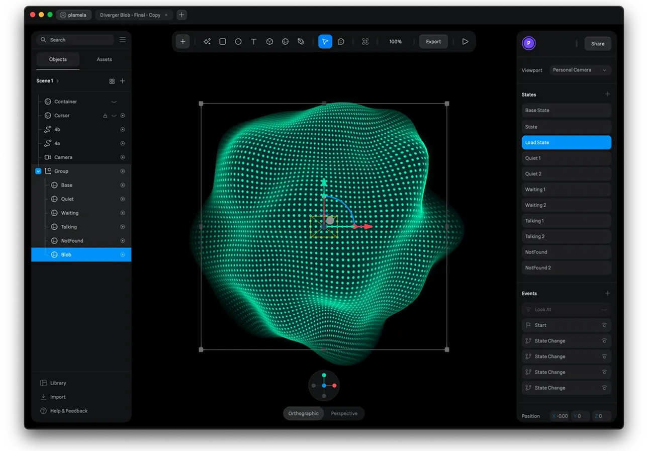 Diverger Spline Scene